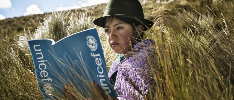 Unicef programma kind in veld