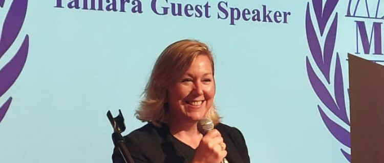 Tamara als spreker van UNICEF