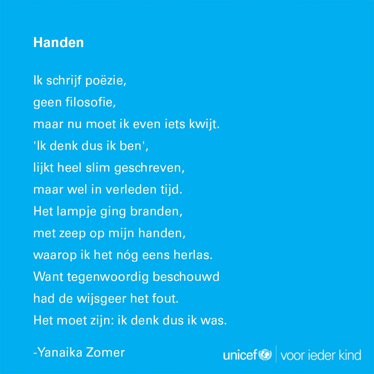 Wonderlijk Elke week een gedicht - UNICEF YX-32