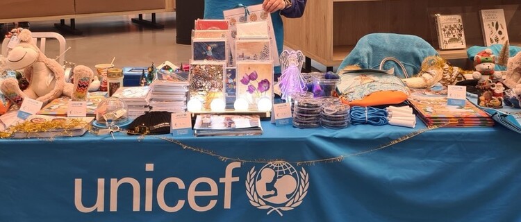 UNICEF-vrijwilligers in actie.