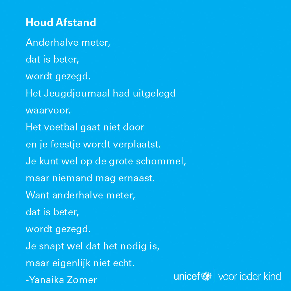 Onwijs Elke week een gedicht - UNICEF VV-52